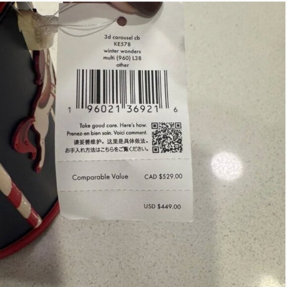 kate spade Winter Wonders 3D Carousel Crossbody purse bag nwt - Picture 10 of 10